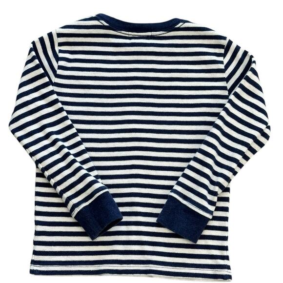 POLO RALPH LAUREN Navy Striped Top 4/4T - Picture 4 of 4